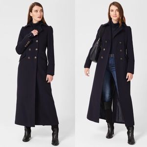 Zara Double Breasted Slim Fit Wool Long Coat Small